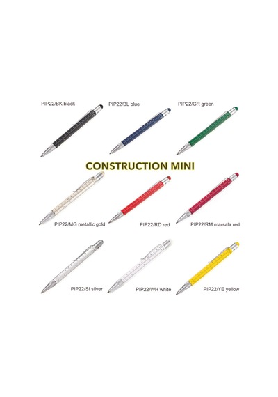Troika Pip22si Pip22si Construction Sytlus Mini Tükenmez Kalem Gümüş Genel
