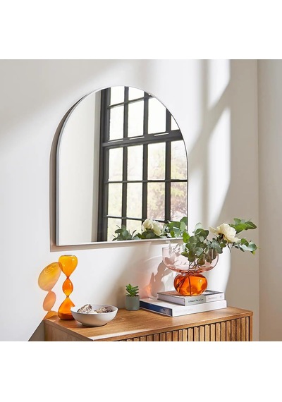 Tr Yarım Ay Dekor Aynasıkonsol Aynası/makyaj Aynası Beyaz 70 X 70 Diğer