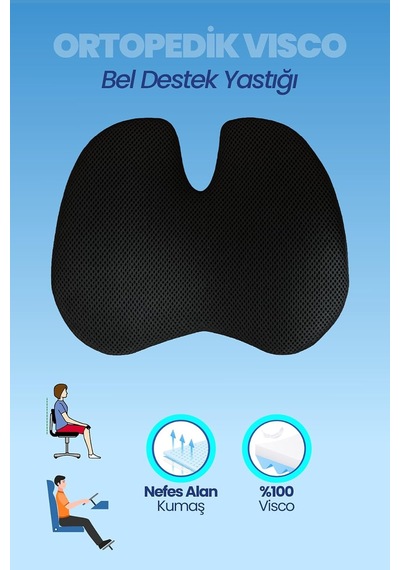 Ergonomik Bel Ve Omurga Destekli Minder, Siyah, Ofis-araba-ev İçin Çok Renkli
