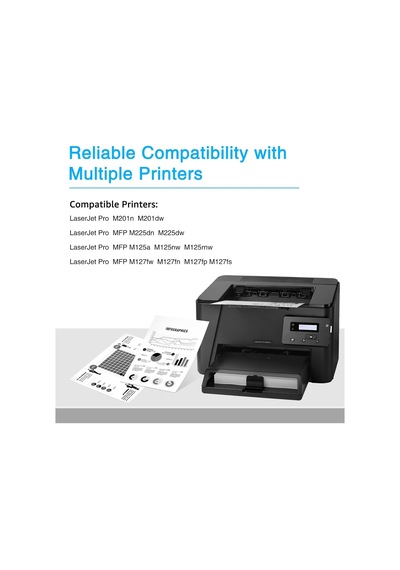 Hp Laserjet Pro Mfp M 127 Fw 125 M125 Nw 225 M125nw M127fn M127fn M127fn M201dw Yazıcı İçin 2 Paket Cf283a Siyah Tone
