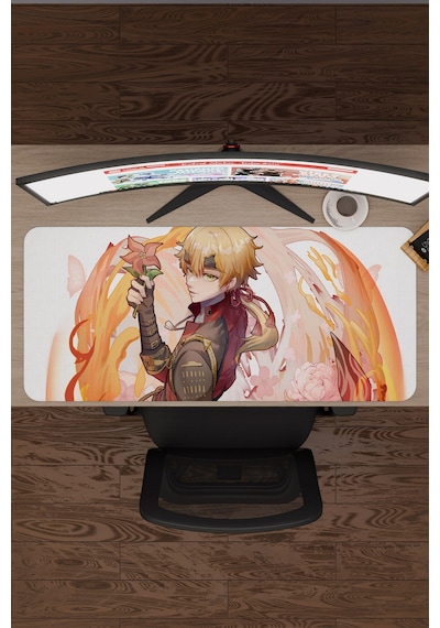 Thoma Genshin Impact Anime Oyuncu V5 - 90x40 Xxl Gaming Mouse Pad Fare Altlığı