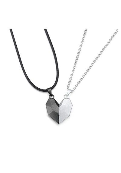 Girift Vintage Amity Mıknatıslı Kolye, Sevgili Kolyesi, Arkadaşlık Kolyesi , Best Friend Kalpli Kolye 2li Gri - Siyah Girift Vintage Amity Mıknatıslı Kolye, Sevgili Kolyesi, Arkadaşlık Kolyesi , Best Friend Kalpli Kolye 2li Gri - Siyah