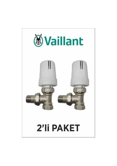 Vaillant Köşe Termostatik Radyatör Vanası 1/2" (2'Li Paket)