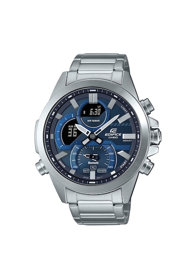 Casio Edifice Ecb-30d-2adf Quartz Çelik Gri Lacivert Kadran 10 Atm 49 Mm Erkek Kol Saati Gri