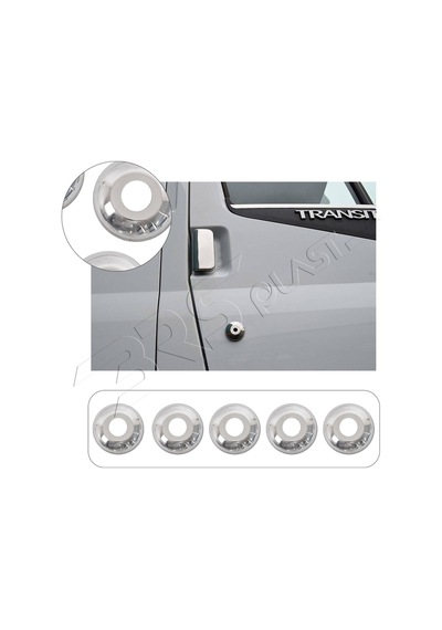 Ford Transit Uyumlu 2002-2014 Krom Kilit Açma 5 Parça Paslanmaz Çelik