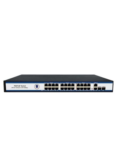 Nova Nvc-pse2422g 24 Port Poe+ 10-100 Mbps 2 Port 10-100-1000 Mbps Uplink 2 Port Sfp Switch 300w-133326