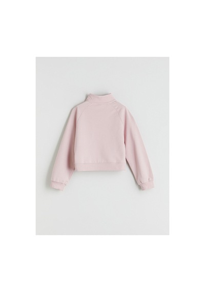 Lc Waikiki Alıta Cıty Farkıyla Lcw Kids Pembe Dik Yaka Kız Çocuk Sweatshirt Pembe - 931231287 Pembe