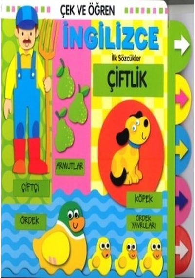 Çek ve Öğren İngilizce-Çiftlik- Çiçek Yayıncılık
