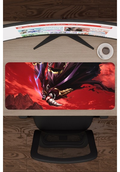 Overlord Kaymaz Dikişli Kauçuk Oyuncu Mousepad V1 - 70x30 Xl Gaming Mouse Pad Fare Altlığı