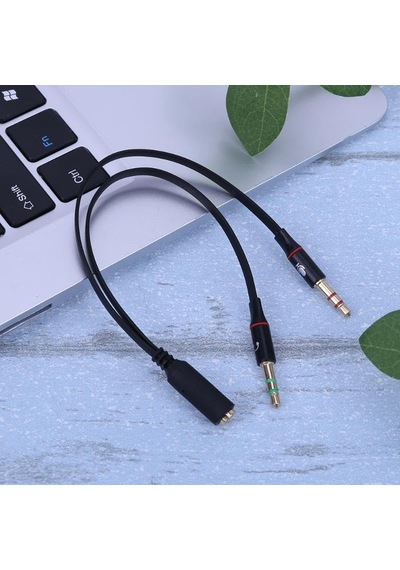 Lexroo 5744 Kulaklık Mikrofon Çevirici Ayırıcı. Bütün Telefon Modellerine Uyumlu Tek 3.5mm Girişe Standart