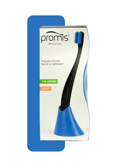 Promis Biplastic Siyah Single Diş Fırçası 6750 - Soft - Tutucu Hediyeli