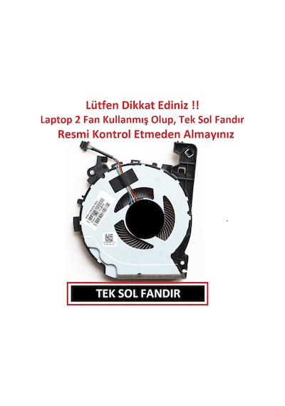 Notebook Fan - Tek Sol - Hp Pavilion Gaming 15-cx0027nt Muadili Uyumlu, Görsel Teyit Ediniz