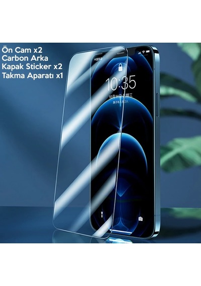 Gor İphone 12/12 Pro 6.1 Best Full Tempered Cam Ekran Koruyucu 2adet+takma Aparatı- 5775 Mh-hs6393-5272