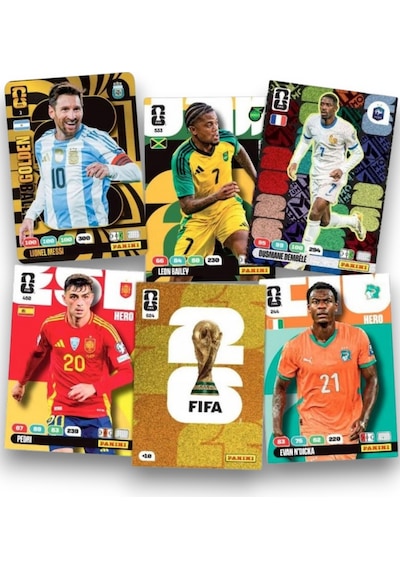 Dünya Kupası Fıfa 2026 Panini Adrenalyn Xl Premium Trading Kart 1 Paket 10 Kart