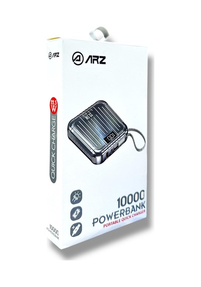 Arz-001 Powerbank Taşınabilir Hızlı Şarj Cihazı Siyah 10000 Mah Diğer