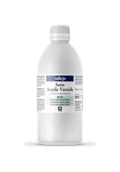 500 Ml. Yarı Mat Vernik Maket Boyası, Vallejo 28519 Standart