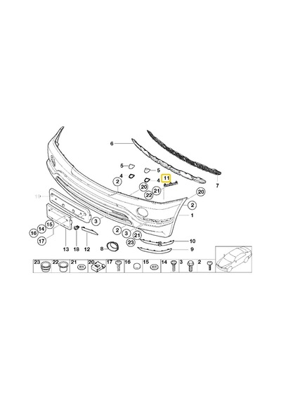 E53 X5 Ön Tampon Destek Ayagi Oem No 51118402313 125238810