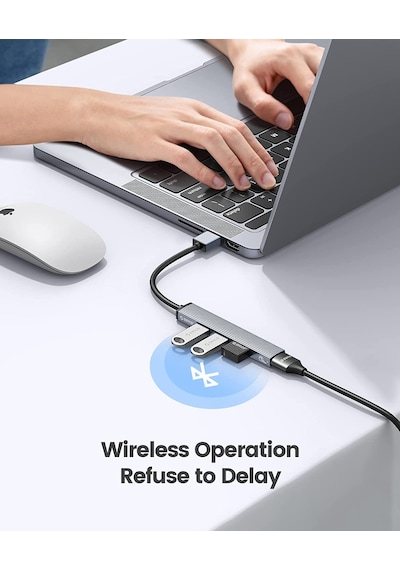 Orico AH-A13-GY USB-A to USB 3.0 Alüminyum Alaşım 4 Portlu Çoklayıcı HUB