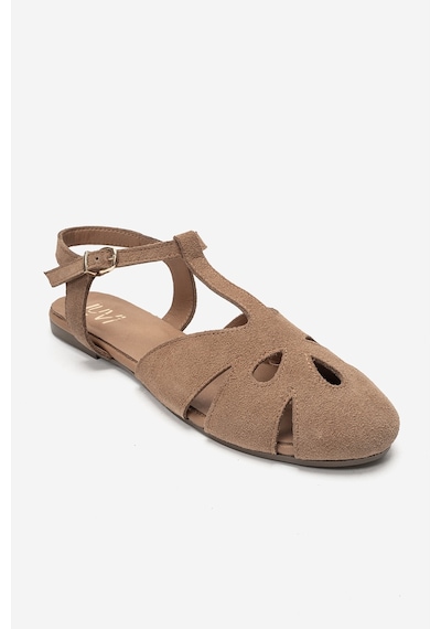 Luvi Shoes Nathalıe Toprak Süet Hakiki Deri Kadın Sandalet