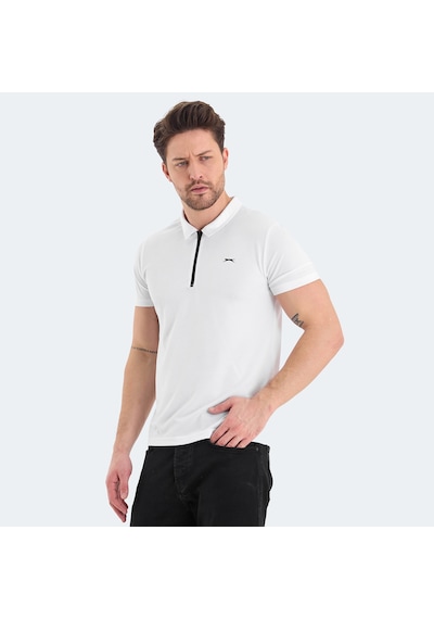Slazenger ROYAL Erkek Polo Yaka Beyaz Tişört