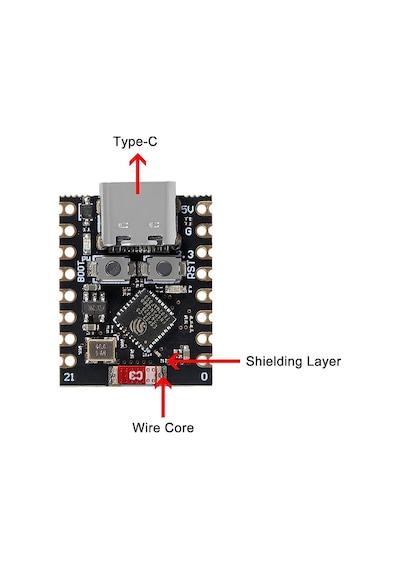 Esp32-c3 Super Mını Esp32 C3 Super Mini Geliştirme Kartı Wifi Bluetooth Type-c Usb 160mhz 4mb Flash 400kb Psram