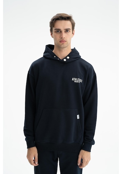 AR-MA Arma Erkek Oversize Kanguru Cepli Şardonsuz 3 İplik Kapşonlu Sweatshirt 001