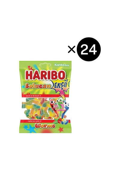 Haribo Ekşii Solucan 70gr X24
