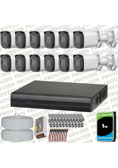 Provzen Dahua Full Hd 12 Kameralı Güvenlik Kamerası + 1tb Hdd