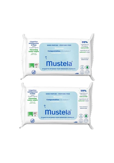 Mustela Kompost Parfümsüz Islak Mendil 60'lı x 2