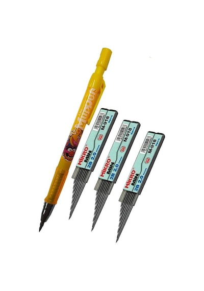 Versatil Kalem 2.0 MM Kalın Uçlu Sarı ve Yedek Kalın Uç 2.0 MM Siyah 3 Adet