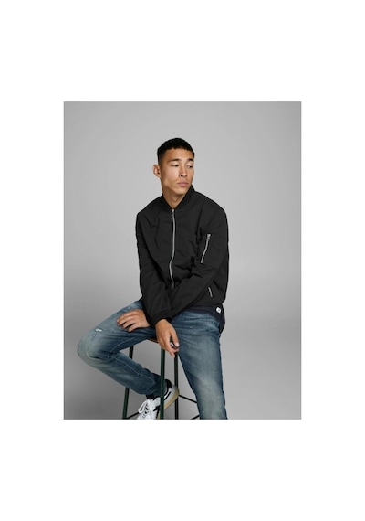 Jack & Jones Jack&jones 12165203 Jjerush Bomber Noos Black Erkek Ceket Siyah