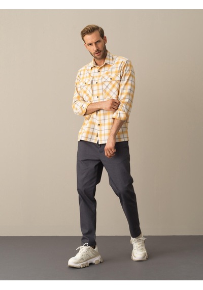 Xint Sarı Regular Fit Pamuk Gömlek 700879