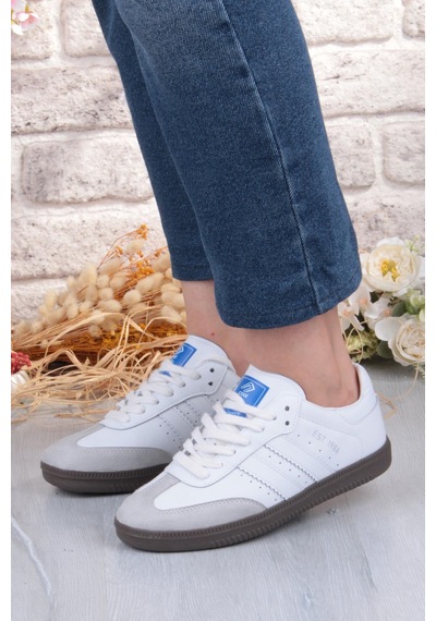 Fort Cool Angola Rahat Esnek Kadın Sneaker Ayakkabı Beyaz