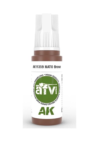 Ak Interactive 11359, 17 Ml. 3gen Nato Brown Afv Maket Boyası Standart
