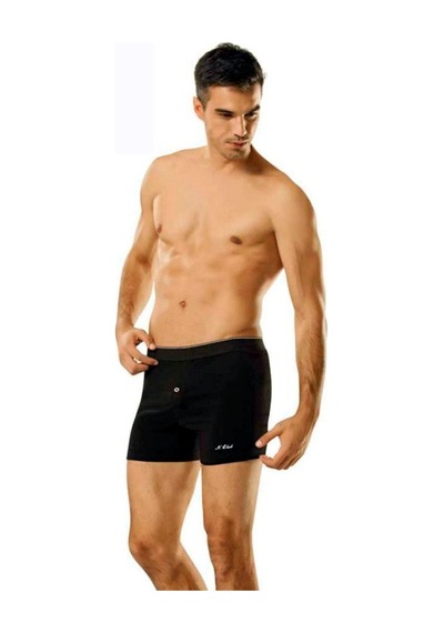 12'li Paket Düğmeli Erkek Boxer Siyah