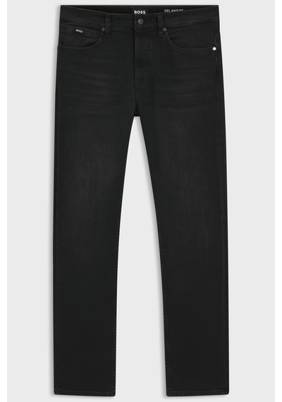 Boss Pamuklu Slim Fit Düz Paça Jeans Erkek Kot Pantolon 50568813 022 Siyah