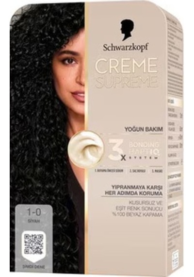 Schwarzkopf Creme Supreme Saç Boyası Siyah 1-0