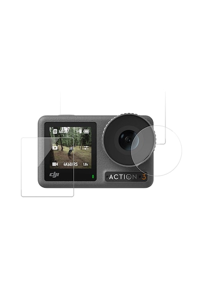 Ayex Temperli Cam Koruma Seti Telesin S6-flm-06-tdj Osmo Action 5 / 4 / 3 İle Uyumlu