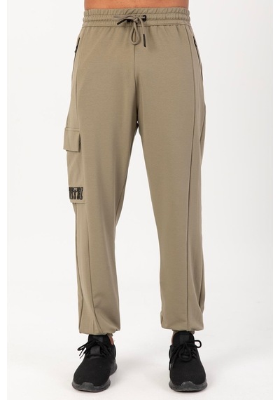 Maraton Sportswear Oversize Erkek Lastik Paça Basic Açık Haki Eşofman Altı 22466-açık Haki Açık Haki