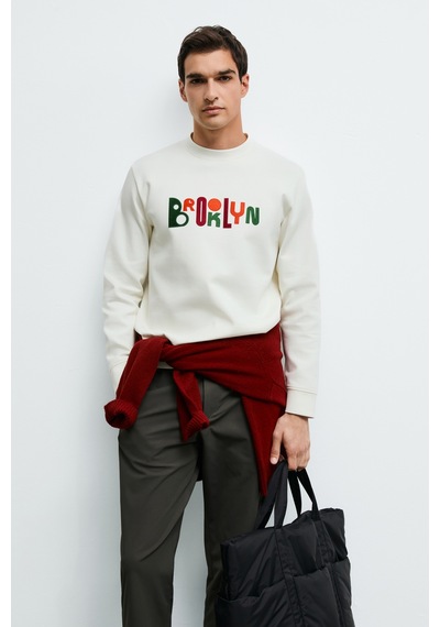 Lufian Fınn Erkek Sweatshirt Kırık Beyaz Kırık Beyaz 112030202100510