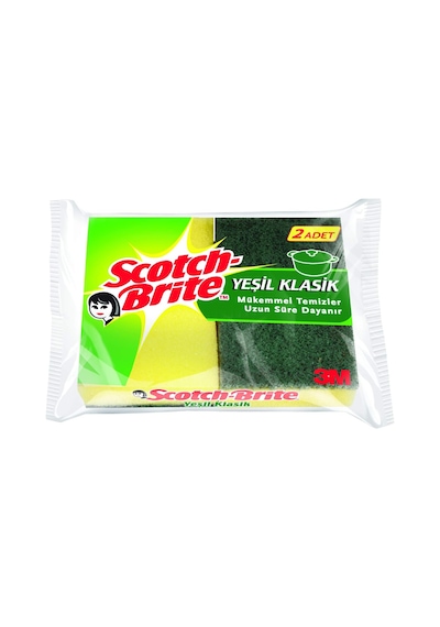 1755948 Yeşil Klasik Bulaşık Süngeri 2&apos Li, Normal