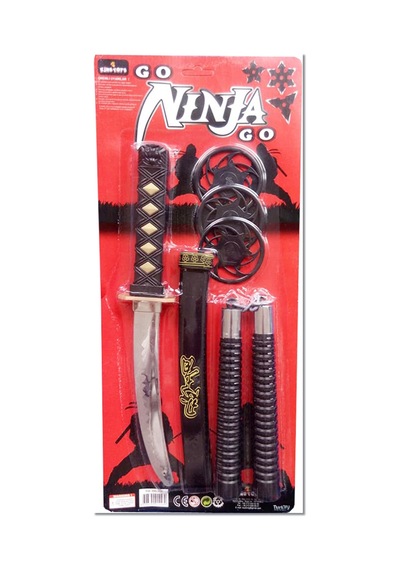 Oyuncak Ninja Kılıç Seti Kılıç Kın Mınçıka Ninja Yıldızı
