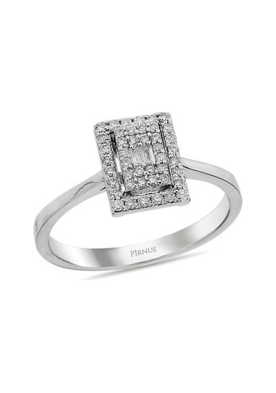 Pirnus Diamond Baget Yüzük 14 Ayar Altın Gramı : 2.60