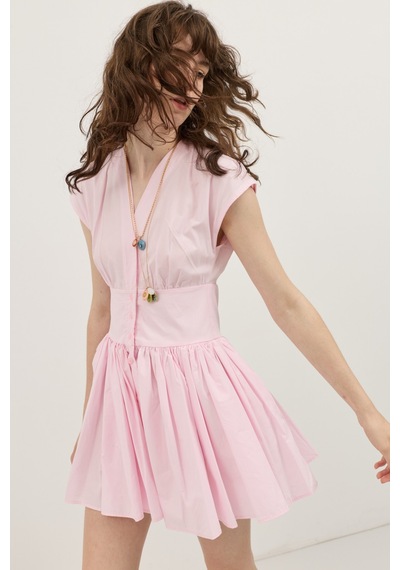 Antioch Mini Poplin Kadın Elbise Pembe