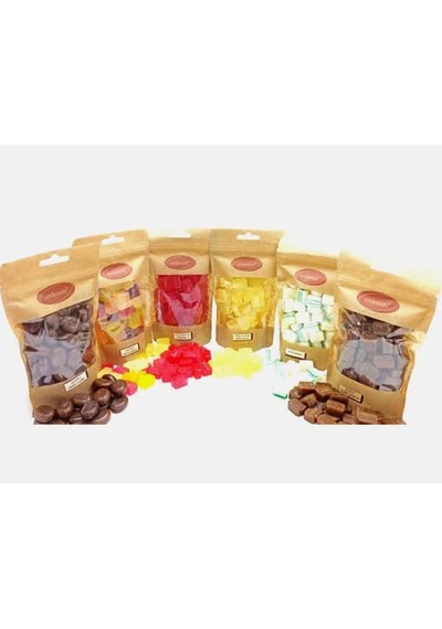 6x200 Gr Kahveli,sütlü,tarçınlı,limonlu,karışık Meyveli Ve Damla Sakızlı Erdenim Şeker