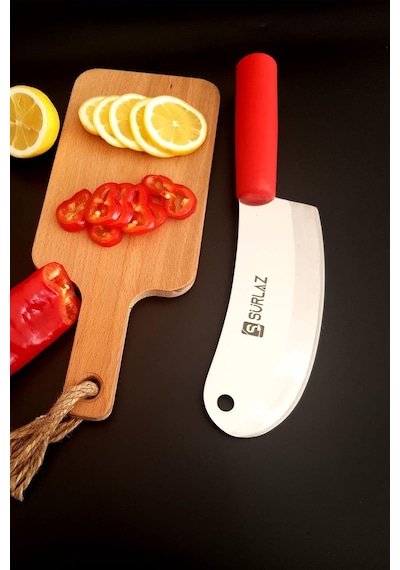 Sürlaz Red Pratik Mutfak Bıçak Seti Salata Bıçağı Et Bıçağı Meyve Bıçağı 3'lü Çok Renkli