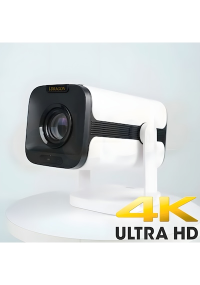 Dr-800 Android 12 Akıllı Projektör Full Hd 1080p, 380 Ansı Lümen, 5g Wi-fi, 4k Video Destekli Ev Sineması