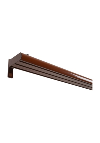 Napoli Metal Başlıklı Üçlü Dekoratif Ray Korniş Modern Rustik-ceviz 325 Cm Ceviz