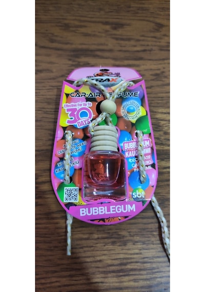 Araç Koku Sakız Oto Koku Cam Şişe İpli Asma Araba Kokusu 8 Ml Bubble Gum Koku