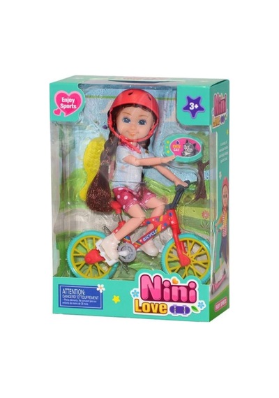 Sevimli Bisikletli Kız - 53836-bisiklet Lisinya Kırmızı